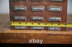 Antique letterpress wood printing block Sign Gone Fishing Bass Trout Typeset