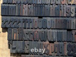 Art Nouveau letterpress wood printing blocks 164pcs 2.48 tall type woodtype ABC