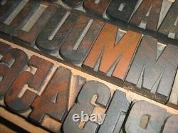 Big print Letterpress block Wooden Type Letters + symbols