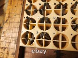 Bookbinding Brass Type 117 pc set 0.14 emboss gold leather 10 pt with case