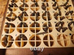 Bookbinding Brass Type 117 pc set 0.14 emboss gold leather 10 pt with case