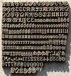 Bookbinding Brass Type set 0.24 embossing gold finishing bookbinder blackletter