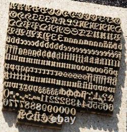 Bookbinding Brass Type set 0.24 embossing gold finishing bookbinder blackletter