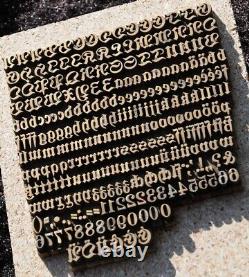 Bookbinding Brass Type set 0.24 embossing gold finishing bookbinder blackletter