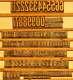 Bookbinding Brass Type Set Numbers Embossing Gold Finishing Leather Gilding Gold