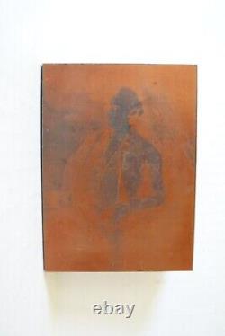 Captain Richard Bennett Lloyd Antique Copper Printing Block Letterpress