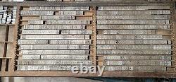 Complete Set Printer Letterpress Letters and Numbers 854 pieces