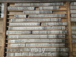 Complete Set Printer Letterpress Letters and Numbers 854 pieces