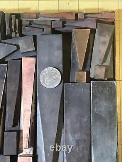 Contents Hamilton Printing Cabinet Exclam Mark Letterpress 37 Pieces INVLP27