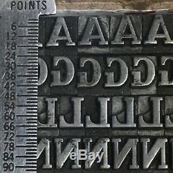 Craw Clarendon 24 pt Letterpress Type Vintage Metal Lead Sorts Font Fonts