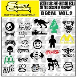 Decal Master vol. 1 /T-SHIRT DESIGN CLIP ART/ SVG EPS AI DECALS & T-SHIRTS