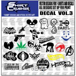 Decal Master vol. 1 /T-SHIRT DESIGN CLIP ART/ SVG EPS AI DECALS & T-SHIRTS