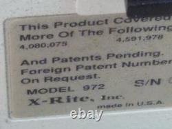 Defective X-Rite Model 972 Densitometer with Case No PSU AS-IS