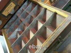 Double-sided Linotype drawer letterpress 50s to 60s solid wood