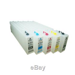 Empty Refillable Cartridge 1000ml +Chip for Epson SureColor T3000/T5000 KCMY MK