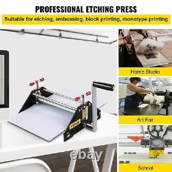 Etching Press Machine With L-shaped Handle Printing Presser Portable Tabletop