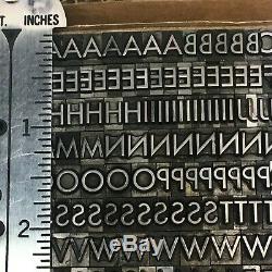 Futura Medium 24 pt Letterpress Type Vintage Metal Lead Sorts Font Fonts