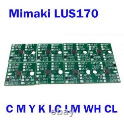 Generic One-time Chip for Mimaki LUS170 Cartridge 8 Colors C, M, Y, K, LC, LM, W, CL
