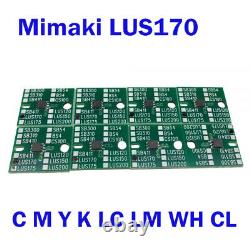 Generic One-time Chip for Mimaki LUS170 Cartridge C, M, Y, K, LC, LM, W, CL for UCJV150