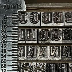 Gothic Open 18 pt Letterpress Type Vintage Metal Printing Sorts Font Fonts