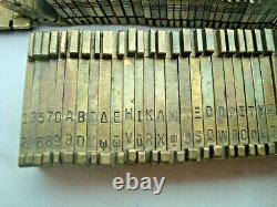 Greece full set Greek alphabet vintage brass typographic linotype matrices 10pt