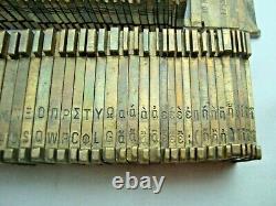 Greece full set Greek alphabet vintage brass typographic linotype matrices 10pt