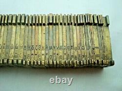 Greece full set Greek alphabet vintage brass typographic linotype matrices 10pt