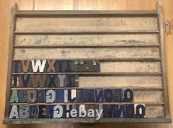 Group Of 50+ Wood Printing Letter Blocks Mix Of New And Antique INV-LP33