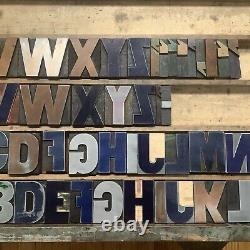 Group Of 50+ Wood Printing Letter Blocks Mix Of New And Antique INV-LP33