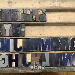 Group Of 50+ Wood Printing Letter Blocks Mix Of New And Antique INV-LP33