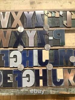 Group Of 50+ Wood Printing Letter Blocks Mix Of New And Antique INV-LP33