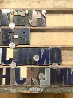 Group Of 50+ Wood Printing Letter Blocks Mix Of New And Antique INV-LP33
