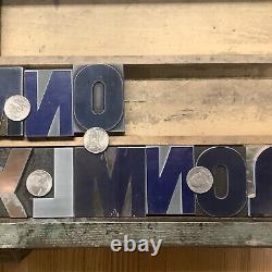 Group Of 50+ Wood Printing Letter Blocks Mix Of New And Antique INV-LP33