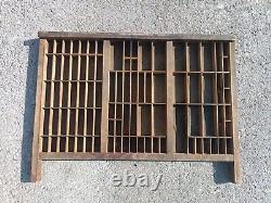 HAMILTON Wood Oak Printers Drawer Letterpress Type Set Case Shadow Box