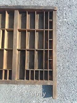 HAMILTON Wood Oak Printers Drawer Letterpress Type Set Case Shadow Box