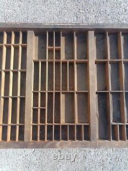 HAMILTON Wood Oak Printers Drawer Letterpress Type Set Case Shadow Box