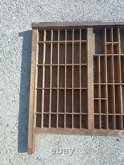 HAMILTON Wood Oak Printers Drawer Letterpress Type Set Case Shadow Box
