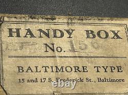 HANDY box No. 156 Pointing hand- vintage letterpress printing block