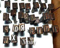 HUGE Lot 145 Letterpress Printing Press Typeset Letter Numbers Characters WOW