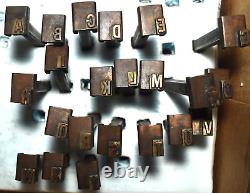 HUGE Lot 145 Letterpress Printing Press Typeset Letter Numbers Characters WOW