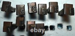 HUGE Lot 145 Letterpress Printing Press Typeset Letter Numbers Characters WOW