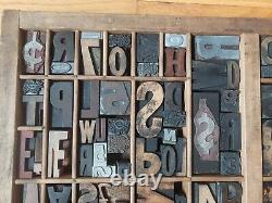 Hamilton Drawer LOT Antique Vint. Letterpress Print Blocks Letters Numbers Punct