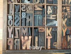 Hamilton Drawer LOT Antique Vint. Letterpress Print Blocks Letters Numbers Punct