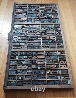 Hamilton Drawer LOT Antique Vint. Letterpress Print Blocks Letters Numbers Punct