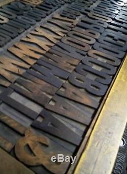 Hamilton Gothic Wood Type 12 line Vandercook LETTERPRESS Printing 135 pcs