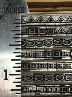 Hellenic Wide Medium 12 pt Letterpress Type Vintage Metal Lead Printing Font