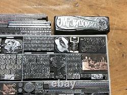Huge Antique VTG Letterpress Print Type Cut Fancy Ornaments Border Dingbat Lot