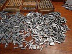 Huge Lot Dura Cast Type Letters Character Hot Stamping Franklin Imprinting Caps