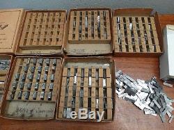 Huge Lot Dura Cast Type Letters Character Hot Stamping Franklin Imprinting Caps