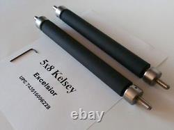 Kelsey Excelsior 5x8 Rollers and trucks Rubber for letterpress printing press